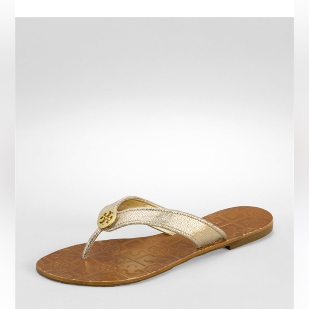 Tory Burch Gold Thora Thong Sandals